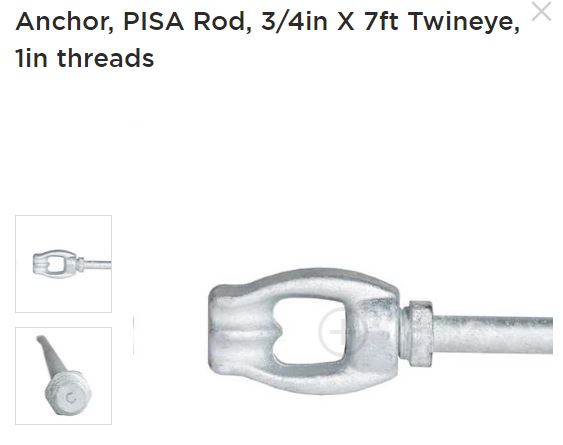 Anchor Rod 7ft 3/4in